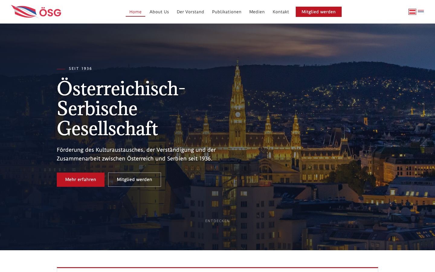ÖSG site screenshot